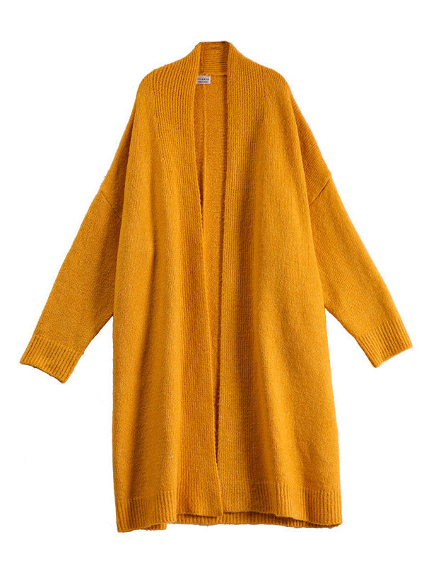xakxx Urban Simple Loose Solid Color Knitting Cardigan Coat