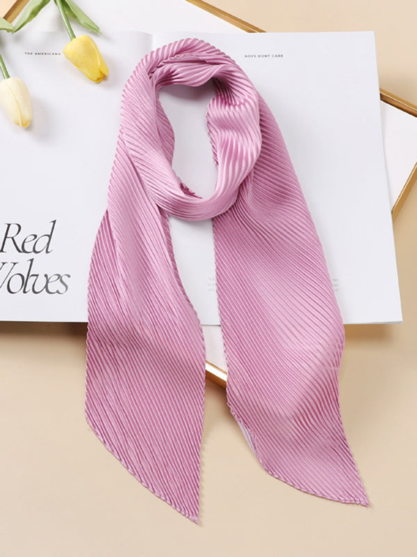 xakxx Casual Pleated Solid Color Shawl&Scarf