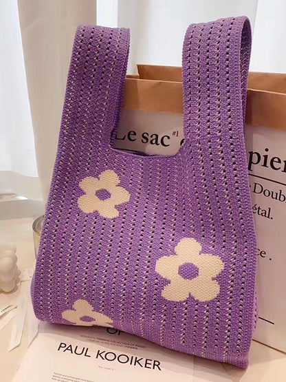 xakxx Floral Printed Hollow Bags Accessories Handbags