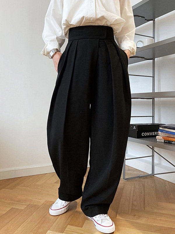 xakxx Loose Wide-Leg Velcro Suit Pants