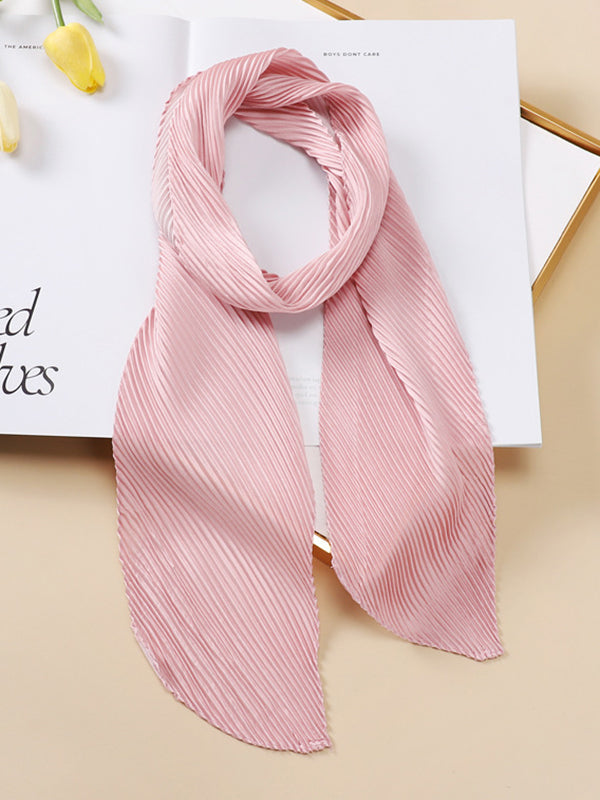 xakxx Casual Pleated Solid Color Shawl&Scarf