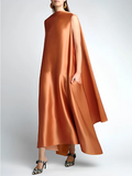 xakxx Loose Sleeveless Solid Color Round-Neck Maxi Dresses