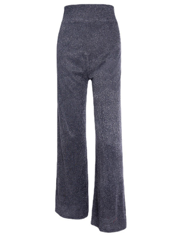 xakxx Loose Wide Leg High-Waisted Split-Joint Pants Trousers