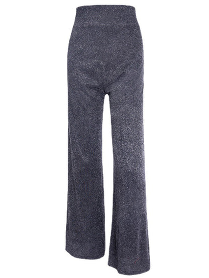 xakxx Loose Wide Leg High-Waisted Split-Joint Pants Trousers
