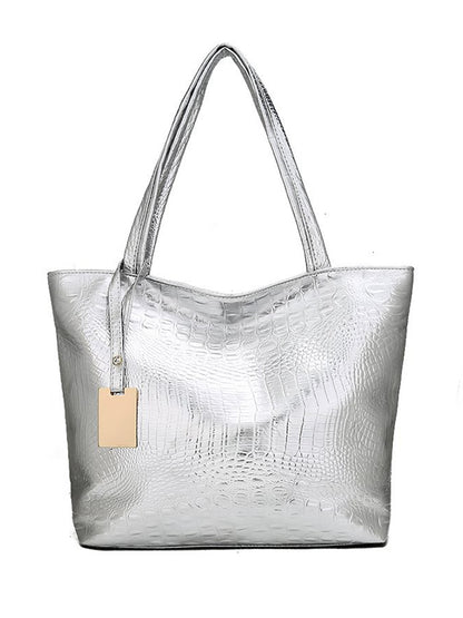 xakxx Original Solid Color Shiny Tote Bag