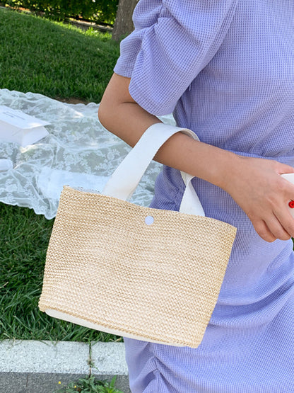 xakxx Simple Casual Vacation Weave Bag