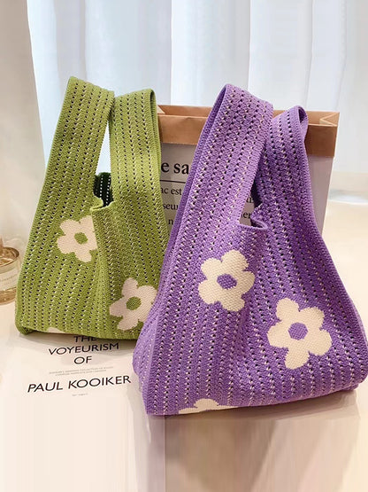 xakxx Floral Printed Hollow Bags Accessories Handbags