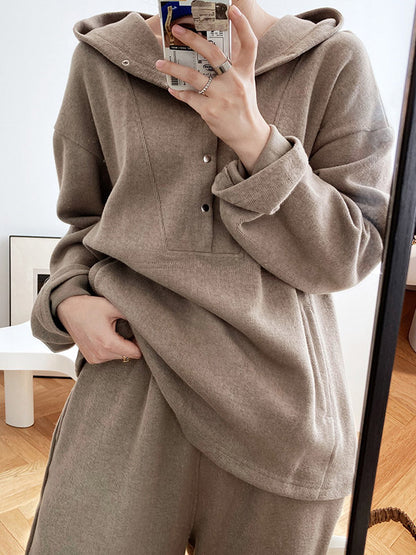 xakxx Loose Hoodies And Wide-Leg Pants Suits