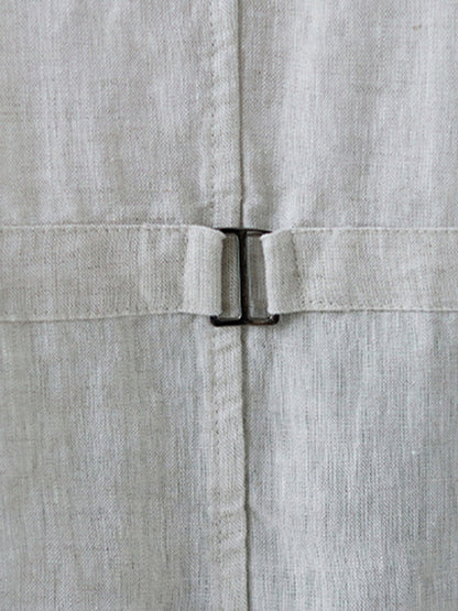 xakxx Simple Loose V-Neck Solid Color Vest