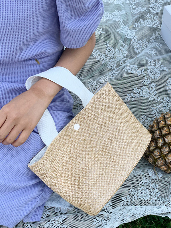 xakxx Simple Casual Vacation Weave Bag