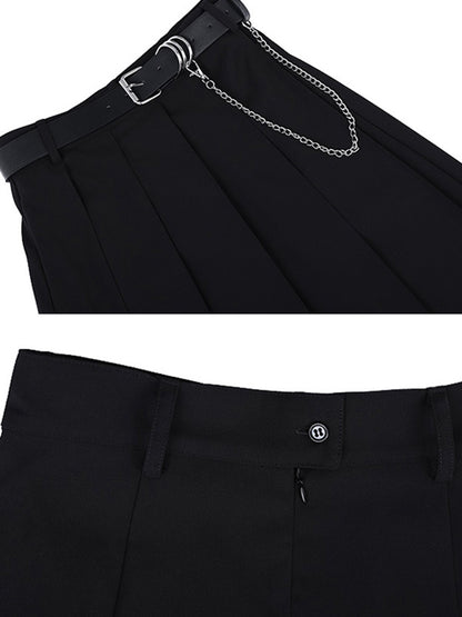 xakxx Original Pleats Empire A-Line Skirt