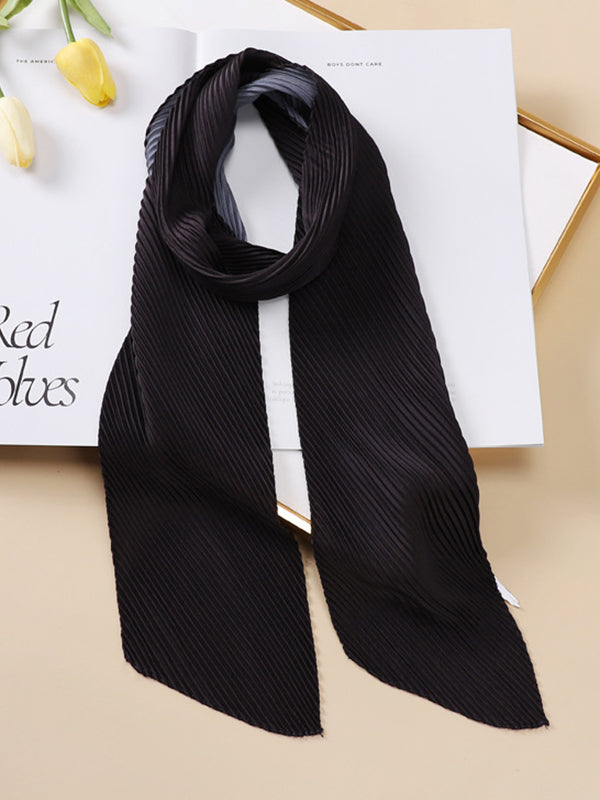 xakxx Casual Pleated Solid Color Shawl&Scarf