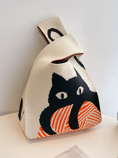 xakxx Animal Printed Multi-Colored Bags Accessories Woven Handbag