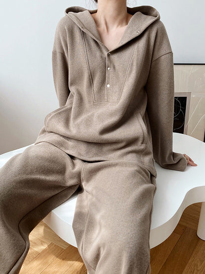 xakxx Loose Hoodies And Wide-Leg Pants Suits