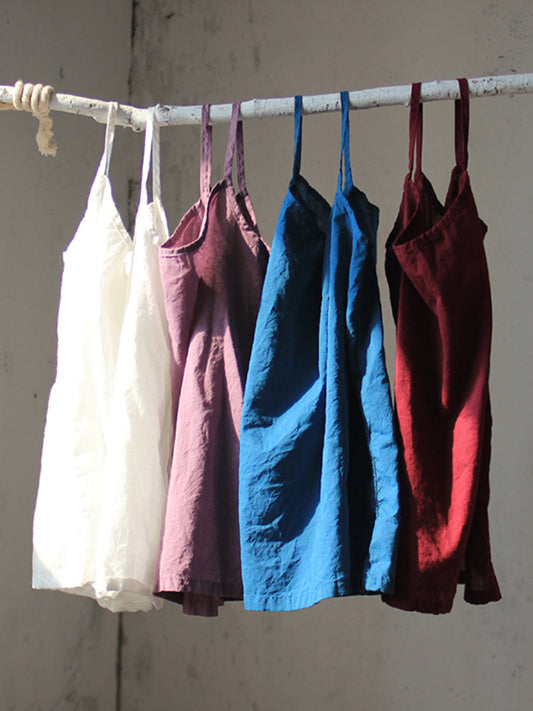 xakxx 9 Colors Simple Solid Color Sleeveless Vest Top