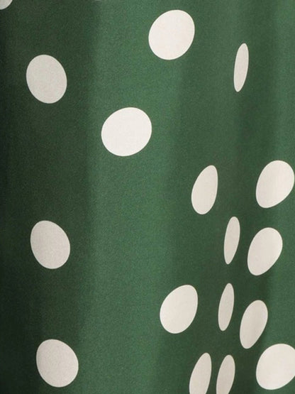 xakxx Casual Wide Leg Polka-Dot Elasticity Pants