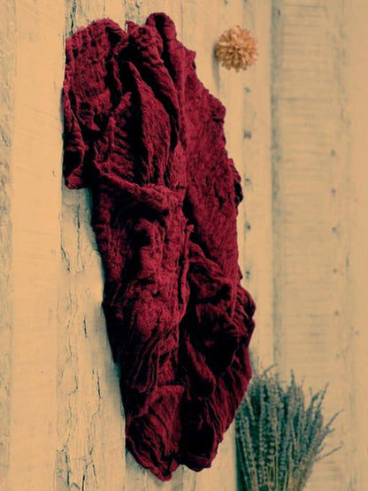 xakxx Retro Casual Crumpled Oversize Scarf