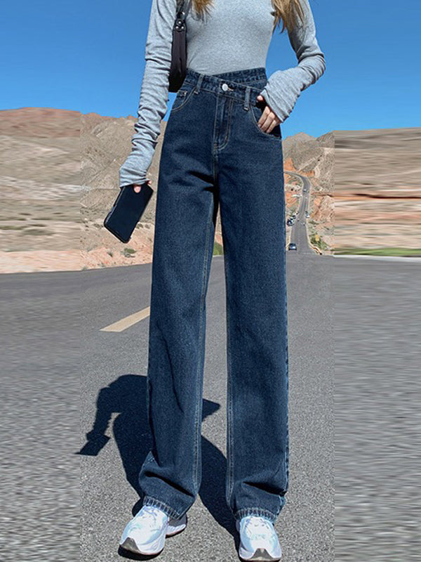 xakxx 4 Colors High Waisted Jean Pants Bottoms