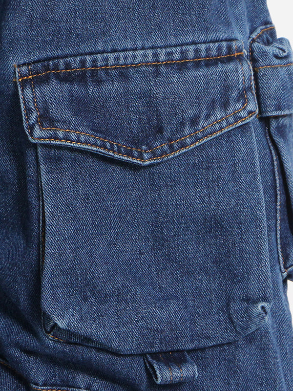 xakxx Original Wide Leg Loose Split-Joint With Big Pockets Jean Pants Bottoms