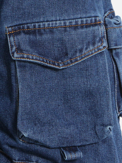 xakxx Original Wide Leg Loose Split-Joint With Big Pockets Jean Pants Bottoms