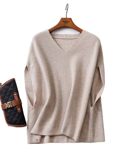 xakxx Casual Sleeveless Loose Solid Color V-Neck Vest Top
