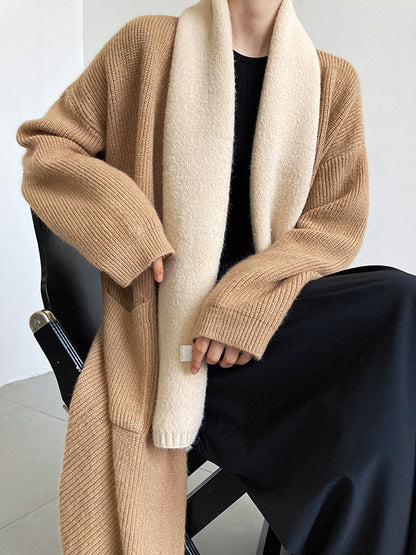 xakxx Casual Loose Solid Color Cardigan Tops