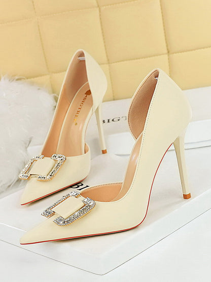 xakxx Pointed-Toe Shallow Cut Pumps Scarpin Salto