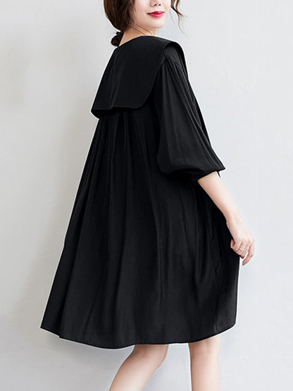 xakxx Original Printed Doll Collar Shirt Dress