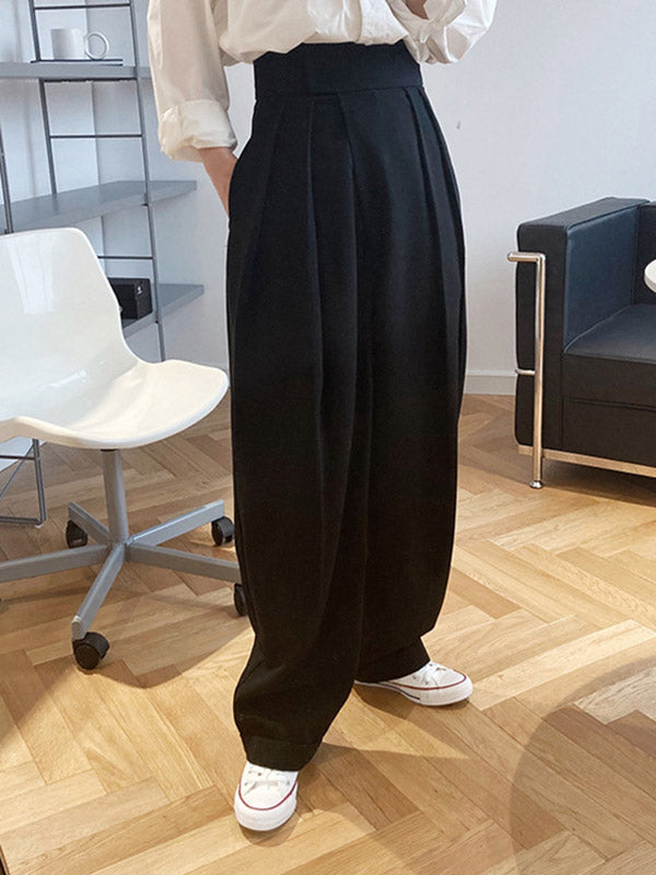 xakxx Loose Wide-Leg Velcro Suit Pants