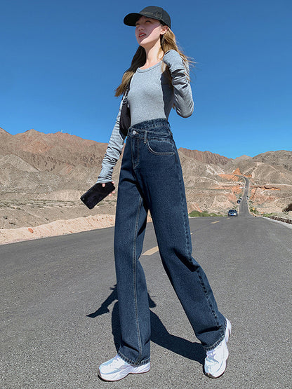 xakxx 4 Colors High Waisted Jean Pants Bottoms