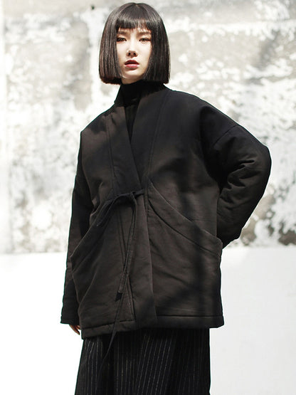 xakxx Original Solid Warm Cotton-Padded Coat