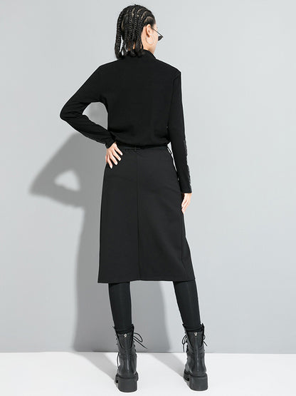xakxx False Two Solid Split-Joint Culotte