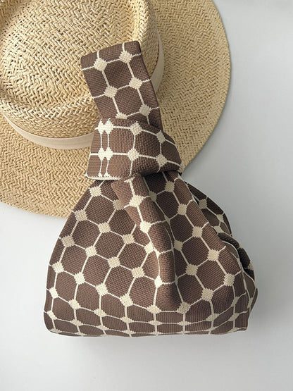 xakxx Plaid Woven Handbag