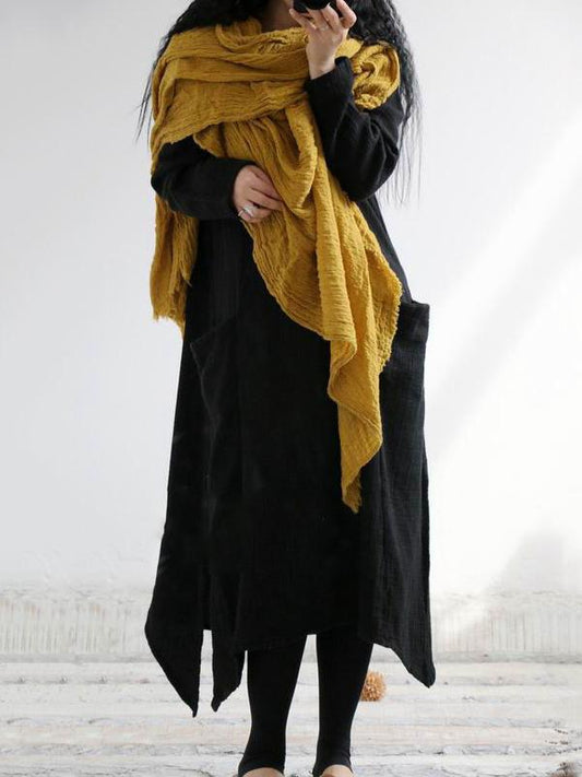 xakxx Retro Casual Crumpled Oversize Scarf