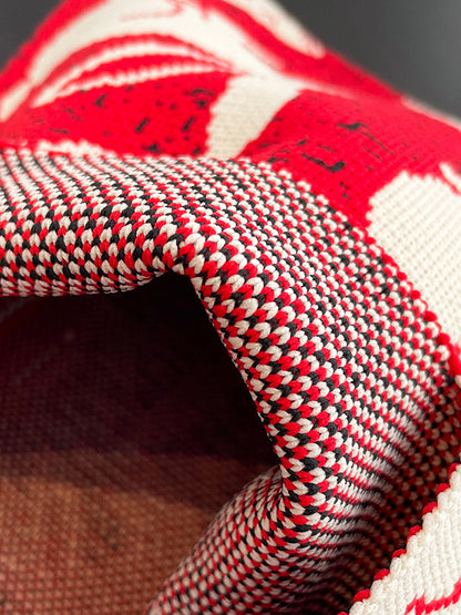 xakxx Animal Printed Woven Handbag