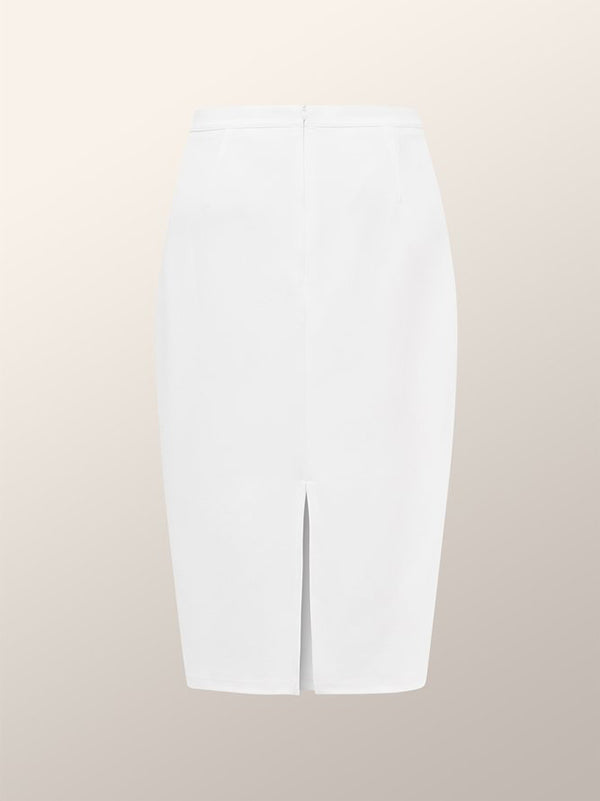 xakxx High Waisted Solid Color Zipper Skirts