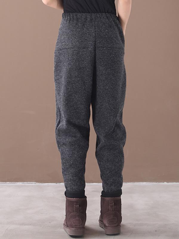 xakxx Loose Stitching Velvet Thickening Pants
