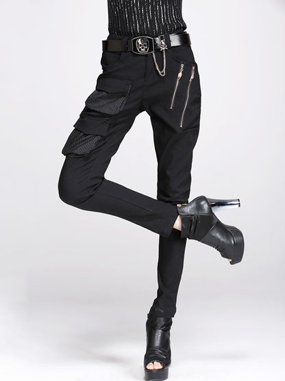 xakxx Original Cool Split-Joint With Pockets Zipper Casual Pants Bottoms