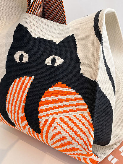 xakxx Animal Printed Multi-Colored Bags Accessories Woven Handbag