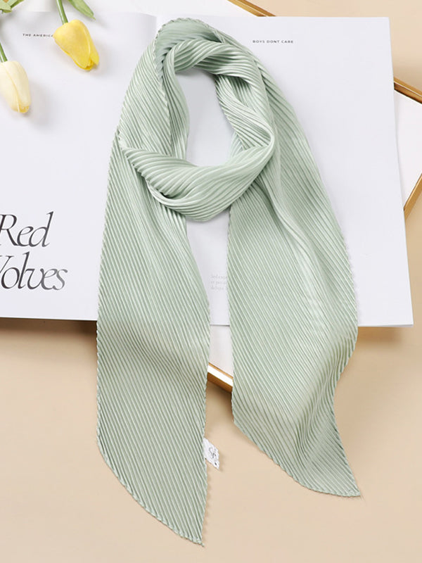 xakxx Casual Pleated Solid Color Shawl&Scarf