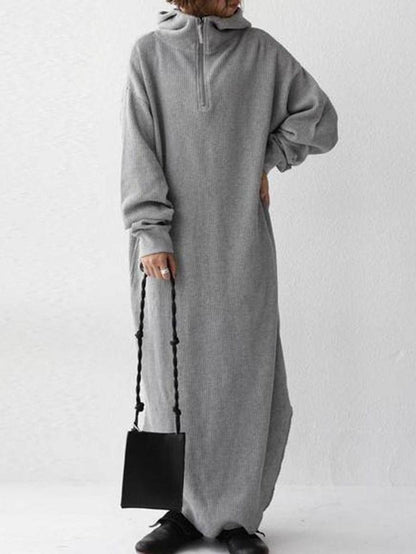 xakxx Simple Loose 2 Colors Long Dress