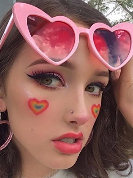 xakxx Heart Shape Sun Protection Sunglasses Accessories