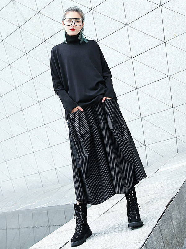 xakxx Empire Loose Stripe Wide Leg Pants
