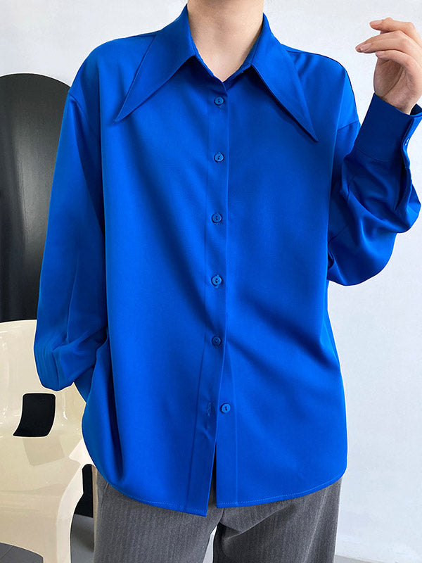 xakxx Stylish 3 Colors Solid Color Long Sleeves Blouse