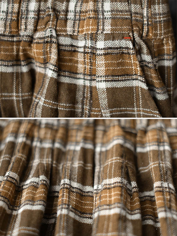 xakxx Artistic Retro Plaid A-Line Skirt