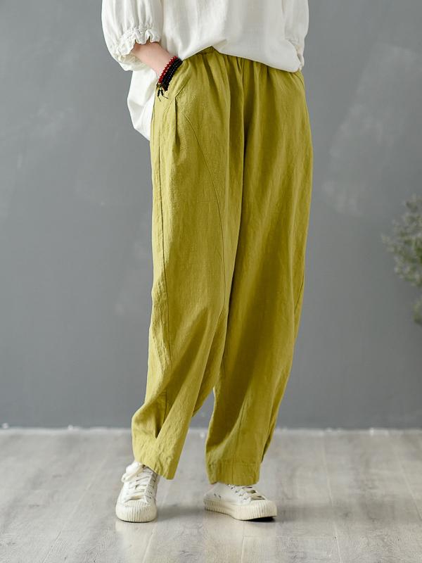 xakxx Loose Solid Color Casual Pants
