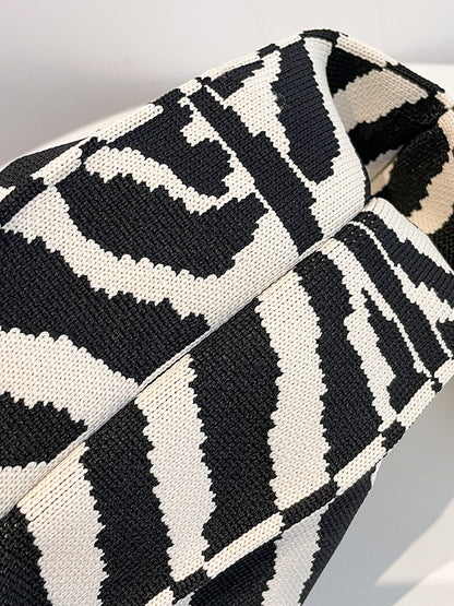 xakxx Contrast Color Bags Woven Handbag