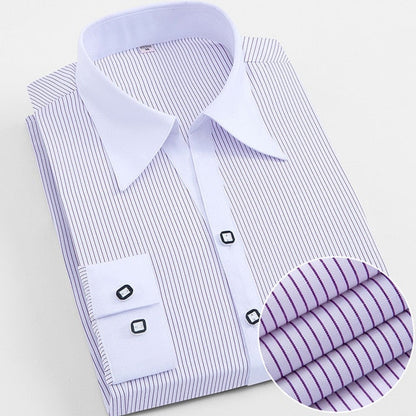 Women Blouse Long Sleeve Shirts Striped/Solid Color Ladies Office Shirts White Slim-fit Female Formal Social Blouses Tops Blusas