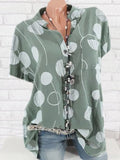 xakxx women blouses large size shirt ladies shirt fashion shirt casual wave point short-sleeved shirt women
