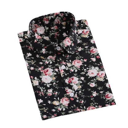 xakxx Women Shirts Long Sleeve Cotton Blouse Fashion Print Cherry Lips Flower Top Shirts For Women Autumn Under Shirt Ladies Office
